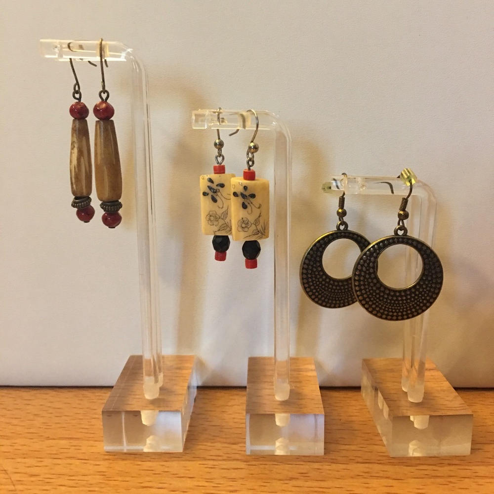 A Trio Of Drop Earrings